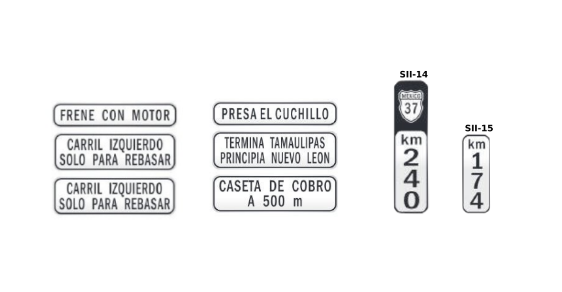 señalamientos para carretera