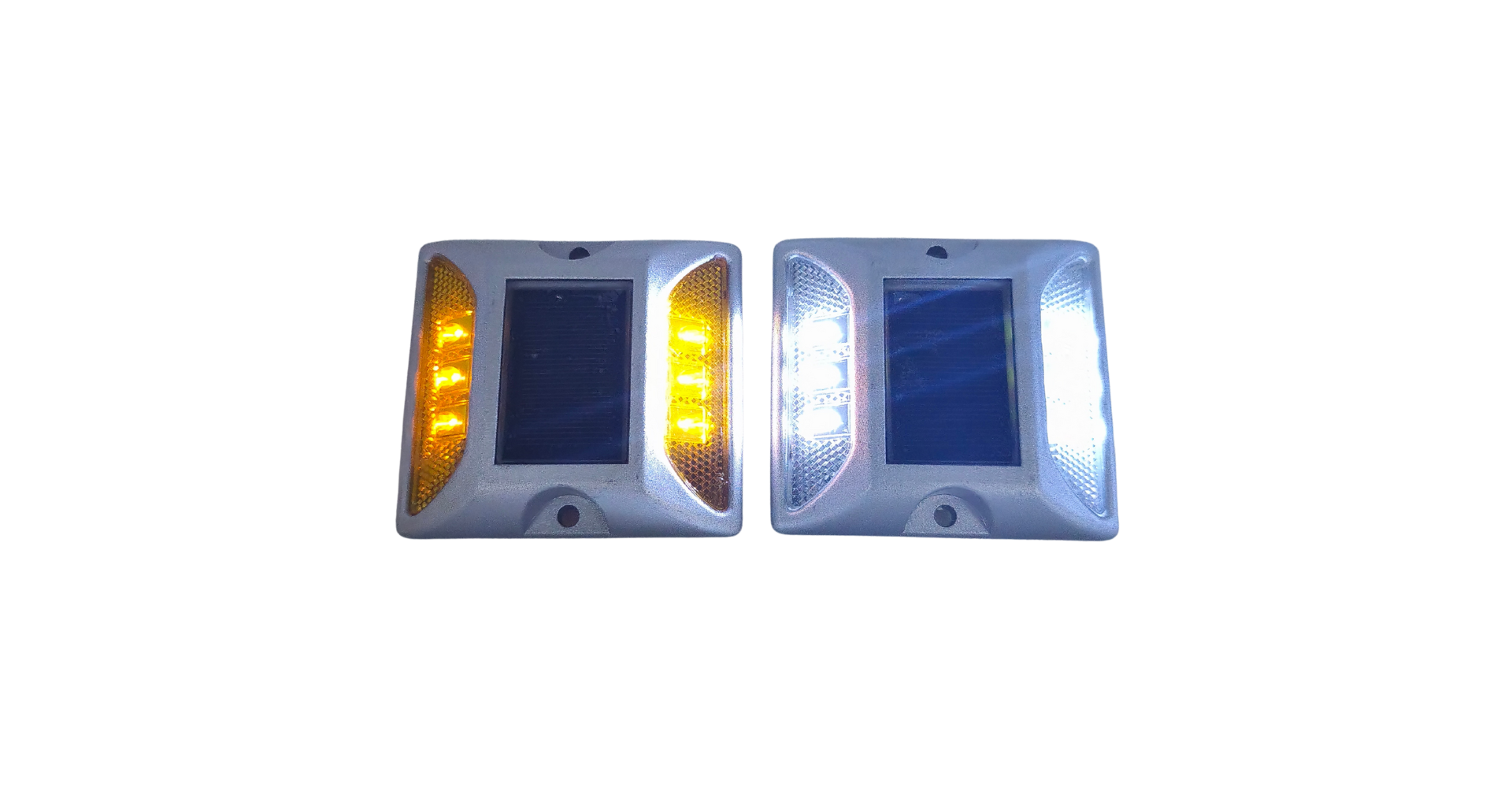 vialeta solar amarilla y blanca